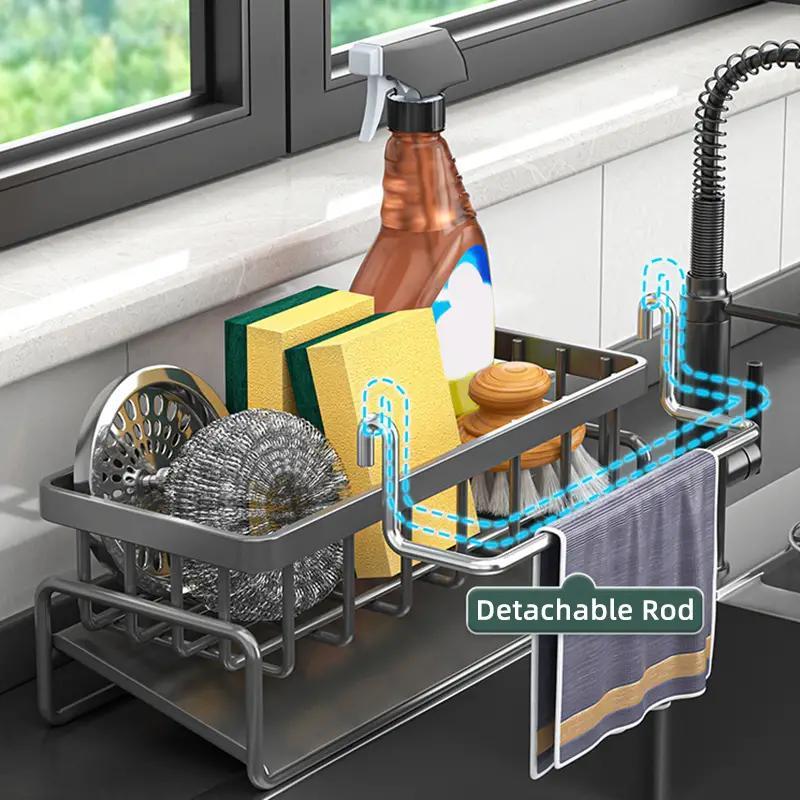 Kitchen Sink Storage Rack, Multifunctional Kitchen Countertop Sponge Storage Rack, Space Saving Kitchen Storage Rack, Kitchen Accessories