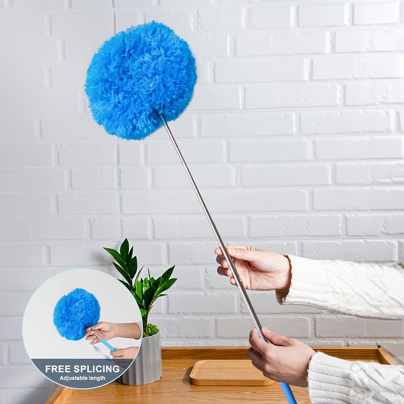 1pc 2pcs Microfiber Ceiling Fan Duster - Extends Up, Long-Handled, Dust-Locking, Reusable, And Machine Washable Cleaner Brush For Effortless Cleaning long handle