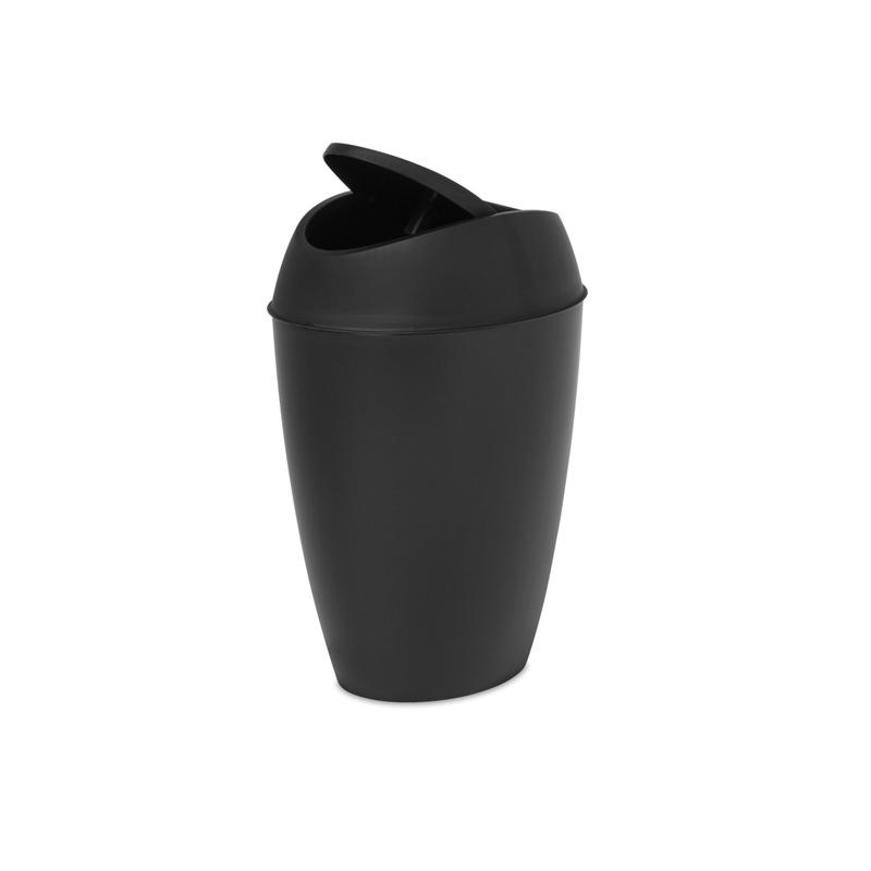 Umbra Twirla Trash Can - Small Wastebasket with Swing-Top Lid