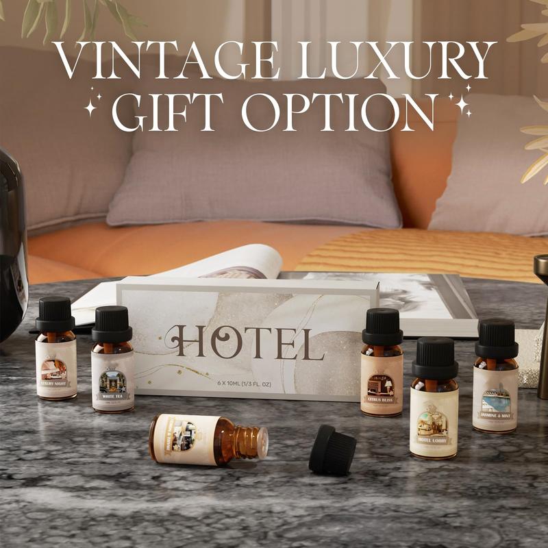 Hotel Fragrance Oil Set - A luxury essential oil set suitable for use in diffusers, candle making, and soap making. Freshener