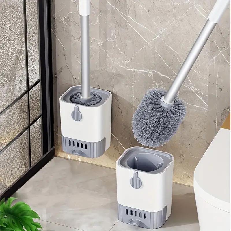 Toilet Brush and Holder Set, 1 Set Wall Mounted Long Handle Toilet Brush and Holder, Household Cleaning Supplies for Bathroom, 2024 Home Bundles