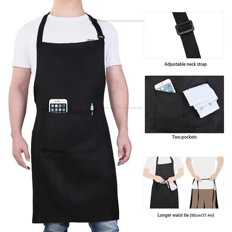 Adjustable Waterproof & Oil-proof Apron with Pocket, Minimalist Kitchen Apron, Cooking Apron, Kitchen Accessories for Men & Women