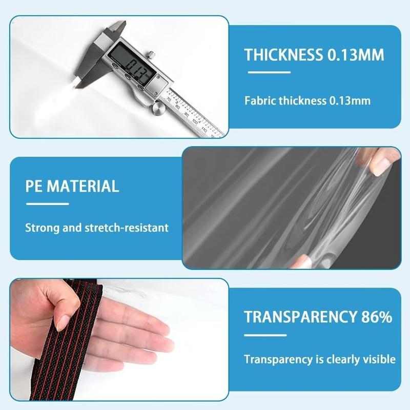 Clear Tarps with Grommets 4x6ft,Heavy Duty Waterproof Tarp Cover,Transparent PVC Vinyl Tarpaulin for Outdoor,Plant,Garden,Chicken Coop,Patio,cat Litter