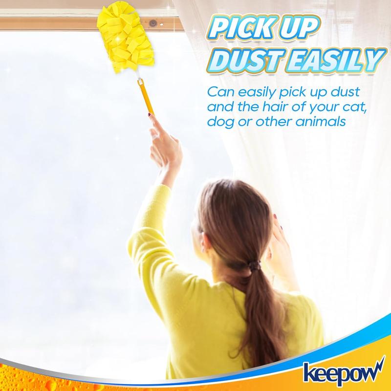 Reusable Duster Refill Compatible with Swiffer Hand Duster, Heavy Duty Duster Refills, 360 Degree Dusters Refills for Cleaning, Ceiling Fan, 4 Pack (Handle is Not Included)