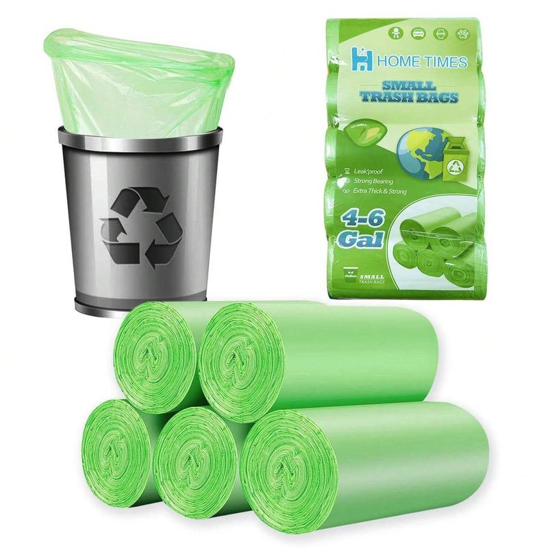 4-6 Gallon Biodegradable Trash Bag, 200pcs set Small Trash Can Liner, Waste Basket Bag, Trash Can Bin Liner for Bathroom Bedroom Kitchen