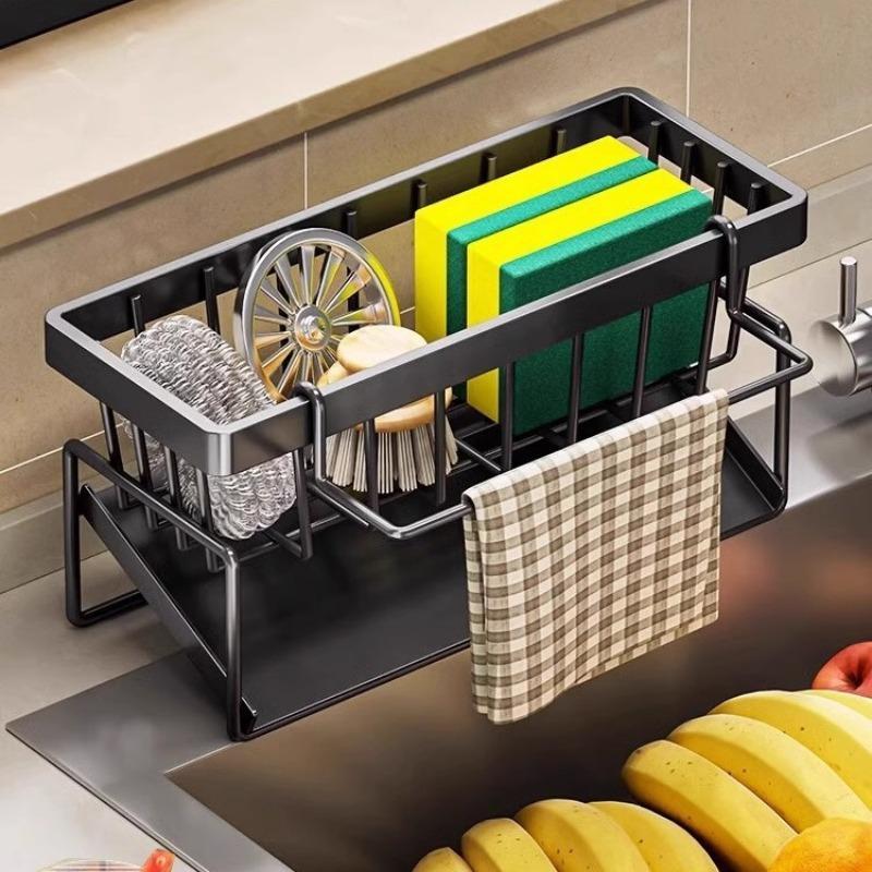 Kitchen Sink Storage Rack, Multifunctional Kitchen Countertop Sponge Storage Rack, Space Saving Kitchen Storage Rack, Kitchen Accessories