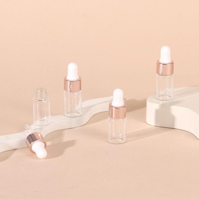 3ml Empty Glass Dropper Bottle, 10pcs 50pcs Essential Oil Sample Bottle with Funnel & Dropper, Liquid Cosmetic Container, Travel Bottle