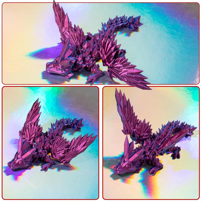 3D Flying Dragon Design Desktop Ornament, 1 Count Artificial Crystal Flying Dragon Decoration Craft, Summer Room Decor for Men, Boyfriend Gifts, Men Gifts, Fall Decor