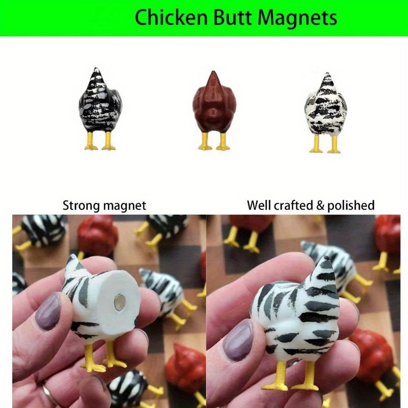 Funny Cute Cartoon Chicken Fridge Magnet - Great for Whiteboards, Lockers, Cabinets and Dishwashers - Great for Christmas and All Occasions, Christmas Decorations Thanksgiving, Christmas, New Year Gifts - 1011