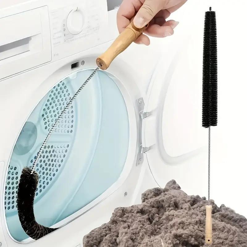 Washing Machine Brush, Summer Long Handle Multifunctional Reusable Pipe Dust Removal Tool, Washing Machine Cleaning Brush, Dryer Vent Cleaner, Summer Essentials, Cleaning Supplies, Home Gadgets, Bathroom Accessories