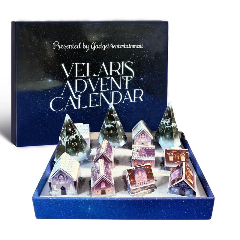 Velaris Advent Calendar, 1 Set 12 Day Christmas Advent Calendar, Xmas Countdown Calendar, Favors Gift for Adults and Kids