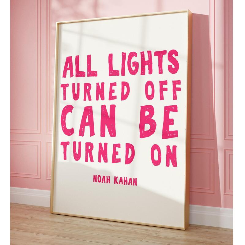 Pink Noah Kahan Poster, Call Your Mom Noah Kahan Print, Positive Affirmation Self Love Art, Dorm Room Decor, Mental Health Feeling, Poster Prints No Framed, Gifts For His Her, Art Prints, Dorm Room Decor, Big Wall Decor, Gifts For Valentine's Day