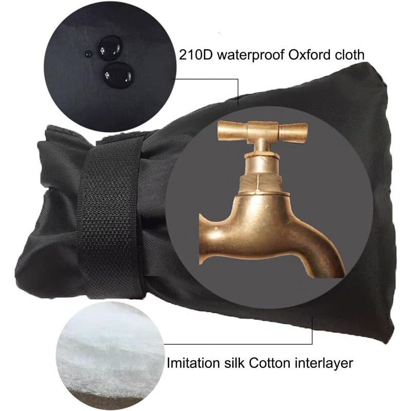 Outdoor Faucet Covers for Winter 3 Packs Hose Bib Protector Spout Cover,Garden Faucet Socks, Outside Spigot Pipe Freeze Protection Cover,Insulated Tap Pouch (large)