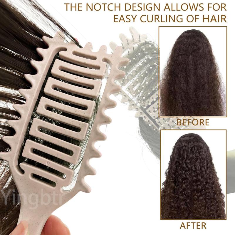 Curl Defining Brush,2024 Curly Hair Brush,Vented Hair Brush for Detangling, Shaping and Defining Curls For Women and Men Less Pulling