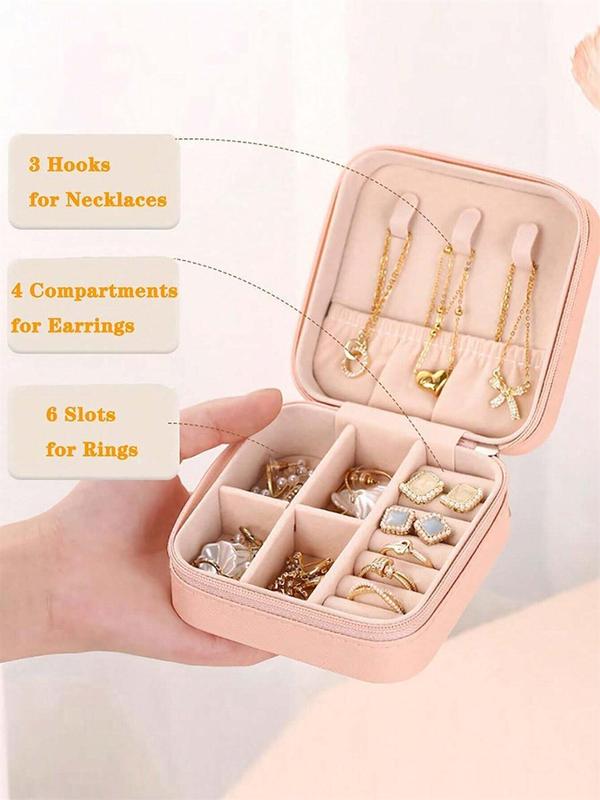 Letter Pattern Jewelry Storage Box, Large Capacity Jewelry Organizer, Multifunctional Jewelry Display Box for Women & Girls