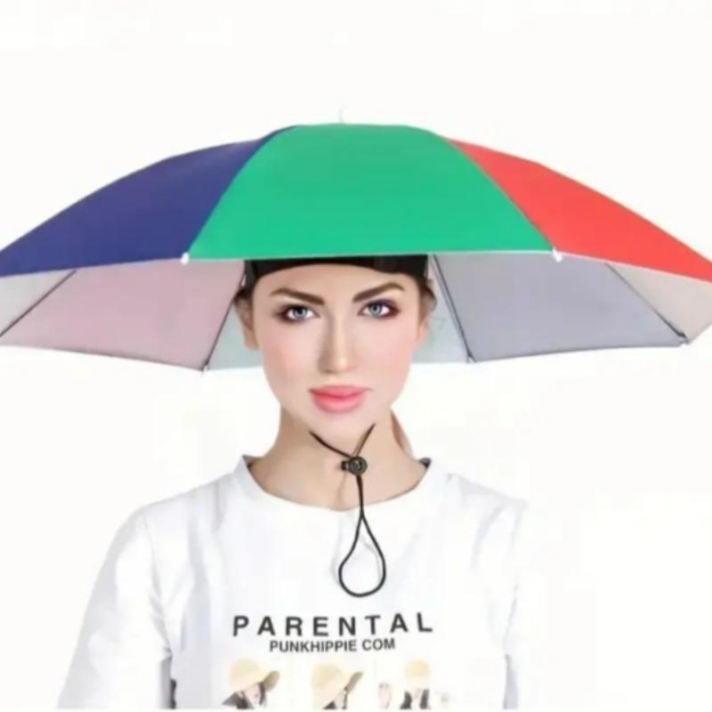 Umbrella Hat, 1 Count Portable Waterproof Sun Protection Hat Umbrella For Outdoor, Travel Essentials