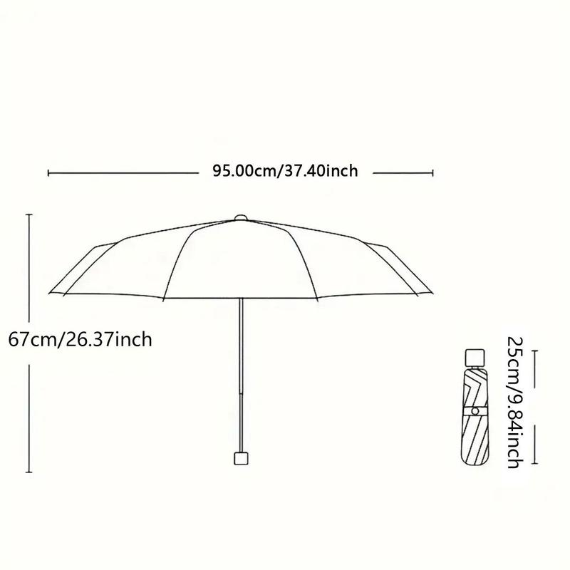 Lace Design Umbrella, Three-fold Umbrella, Sun Umbrella, Sunny and Rainy Folding Umbrella for Women, Outdoor Umbrella