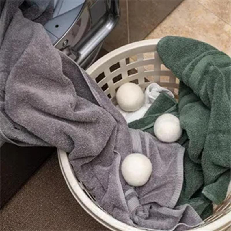 Wool Drying Ball, 4 8pcs Reusable Wool Ball For Washing Machine, Laundry Dryer Ball, Fabric Softener Wool Ball For Clothes, Laundry Accessories, Fall Gifts