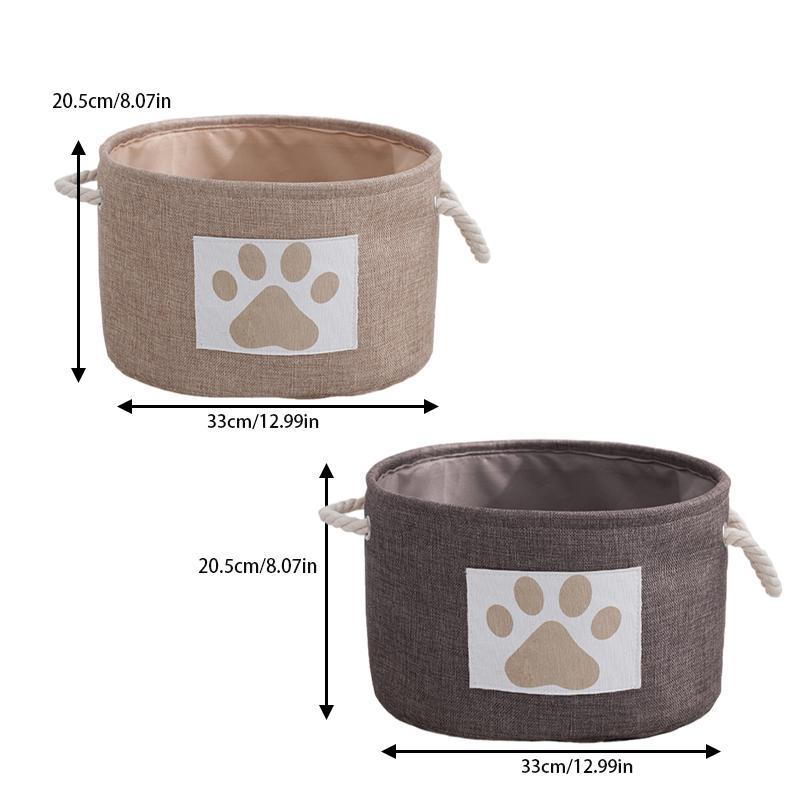 Paw Print Storage Basket, 1 Count 2 Counts Household Sundry Storage Container, Multifunctional Home Organizer for Bedroom Wardrobe