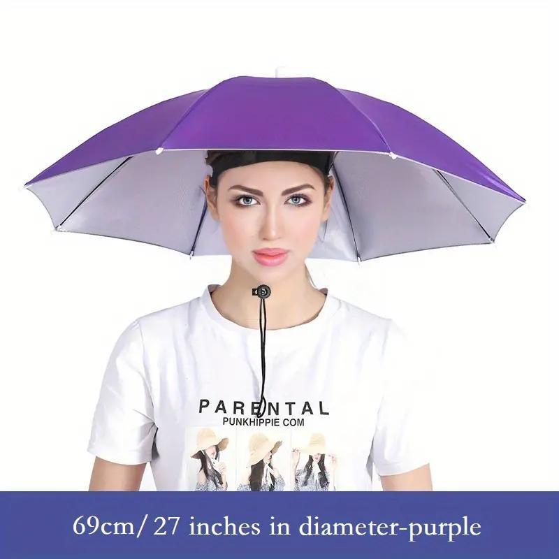 Umbrella Hat, 1 Count Portable Waterproof Sun Protection Hat Umbrella For Outdoor, Travel Essentials