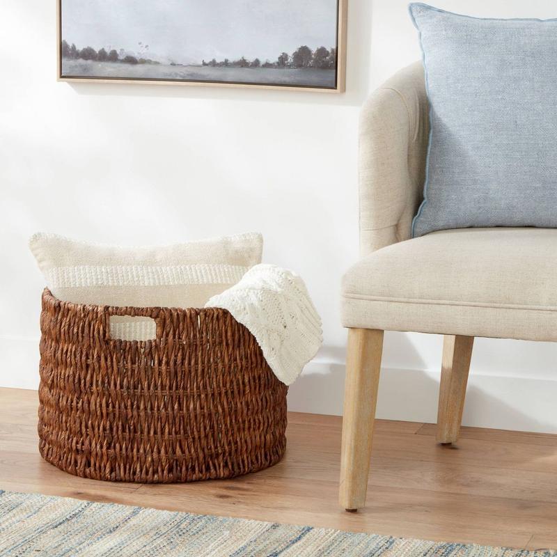 Woven Banana Bark Floor Basket - Brightroom