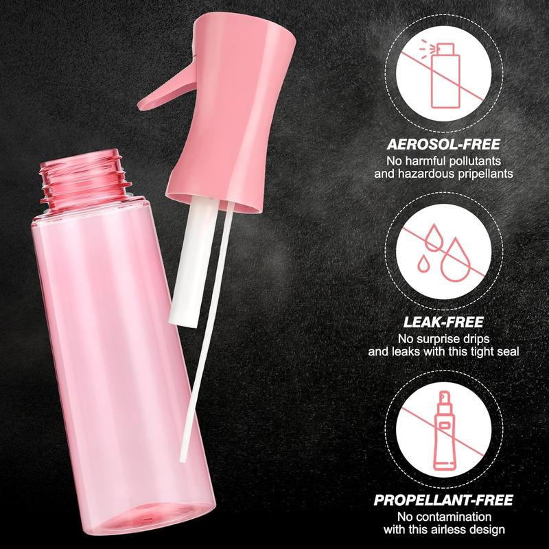 Spray Bottle for Hair (10.1oz 300ml) 2 Pack Pink Transparent Home Continuous Spray Bottle Empty Ultra Fine Water Mister Reusable Barber Supplies Spray Bottles For Cleaning Plants Curly Hair Etc Organiser Canister Tool Tool