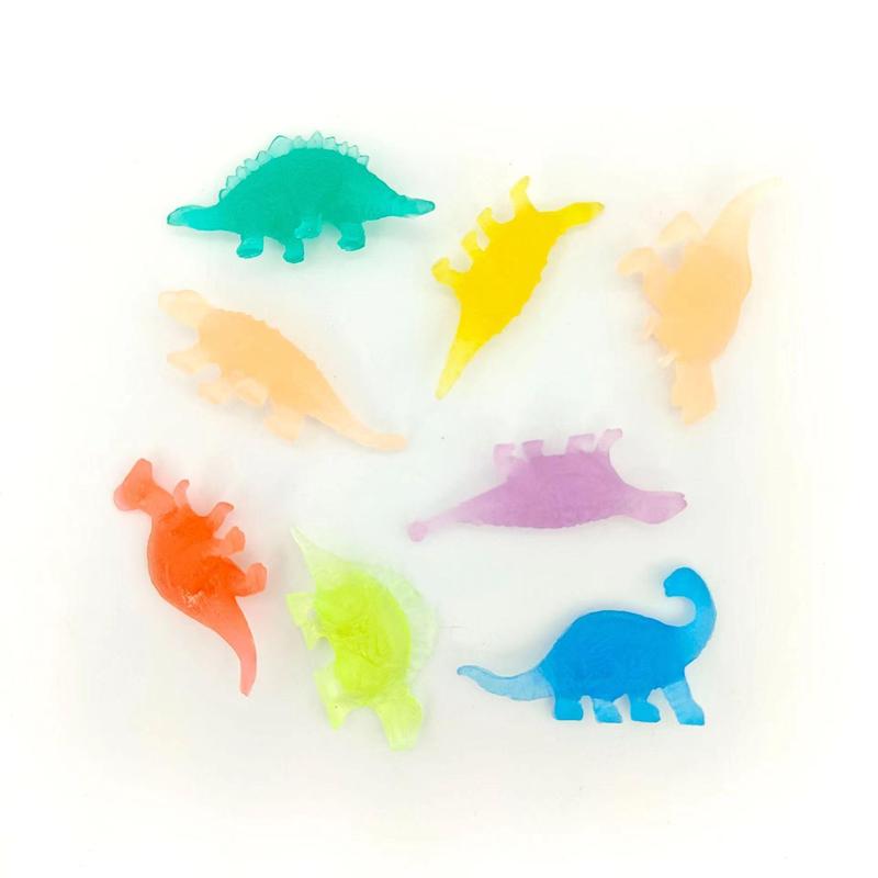 Random Color Luminous Dinosaur Decoration, 25pcs set Mini Dinosaur Ornament for Micro Landscape Decor, Party Gift, Birthday Cake Decoration