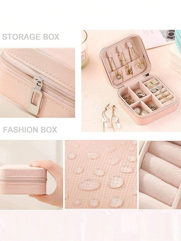 Letter Pattern Jewelry Storage Box, Large Capacity Jewelry Organizer, Multifunctional Jewelry Display Box for Women & Girls