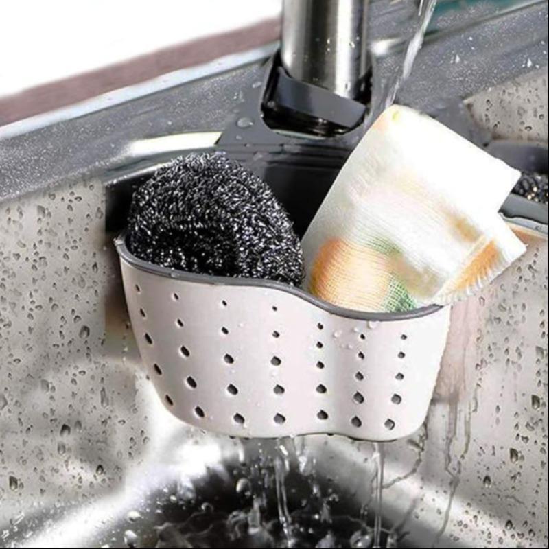 Kitchen Sink Drain Basket, 1 Count Hanging Sink Drain Storage Basket, Kitchen Sink Storage Rack, Kitchen Accessories, Home Organizer