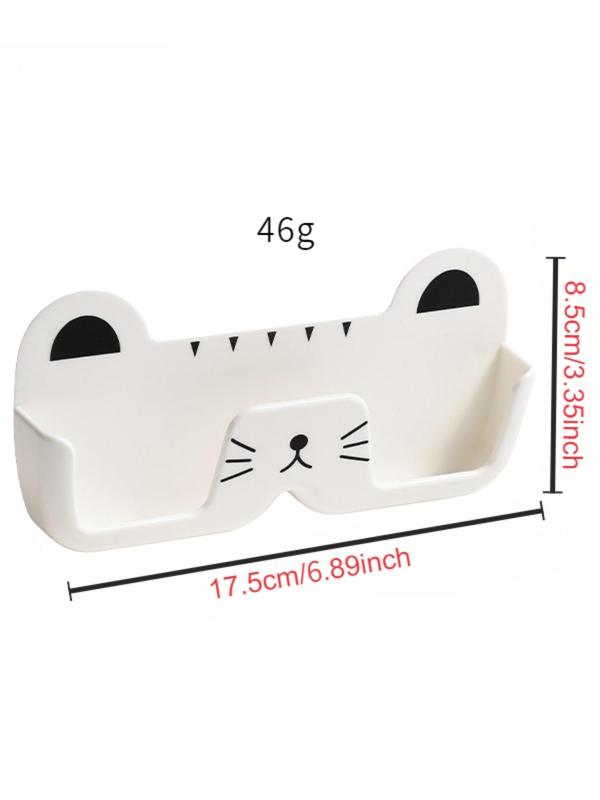 Cute Cat Design Glasses Storage, Wall Mounted Punch Free Glasses Holder, Hang on The Wall Glasses Storage Rack, Eyewear Accessories for Home Office