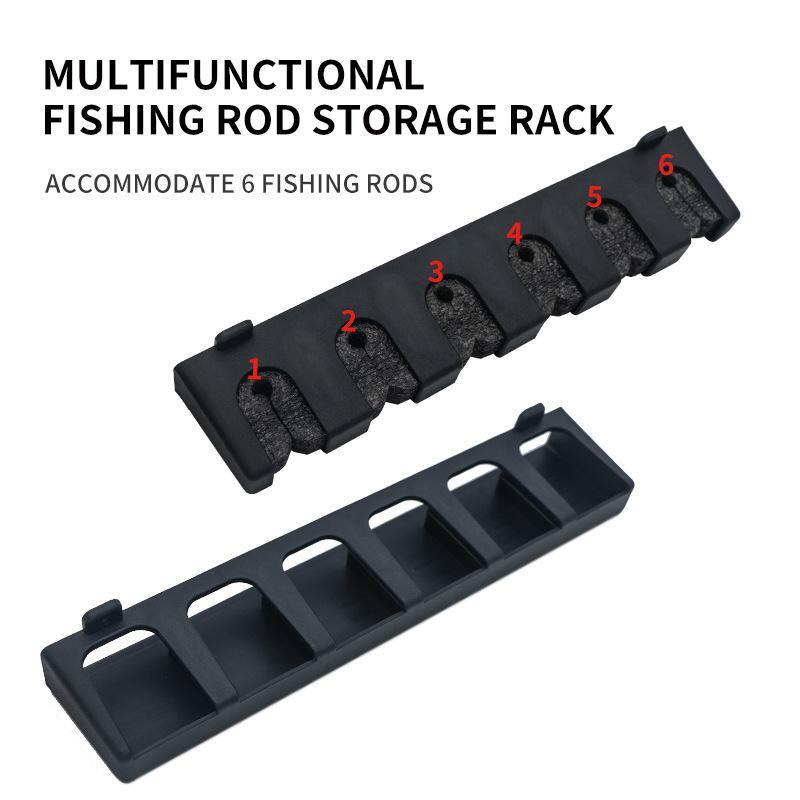 Wall Mounted Fishing Rod Holder, 1 Set Vertical Fishing Pole Rack, Spinning Casting Fishing Rod Storage Bracket, Fishing Accessories