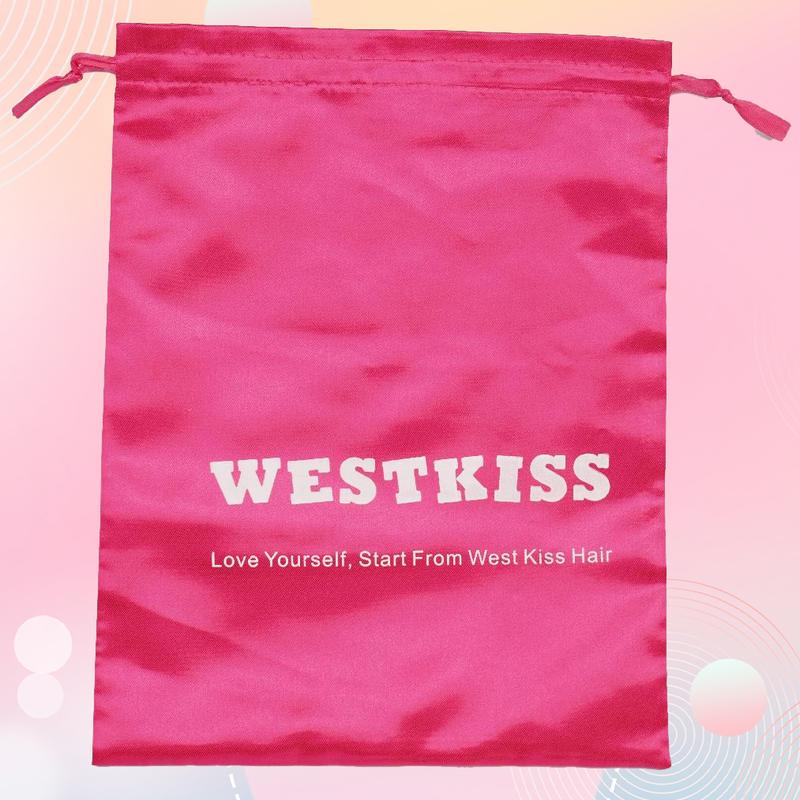 [West Kiss] Wig Bags Satin Packaging Pouches Carrying Storage Bags For Packaging Hair Extensions, Bundles, Wigs Organiser