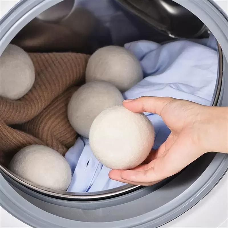 Wool Drying Ball, 4 8pcs Reusable Wool Ball For Washing Machine, Laundry Dryer Ball, Fabric Softener Wool Ball For Clothes, Laundry Accessories, Fall Gifts