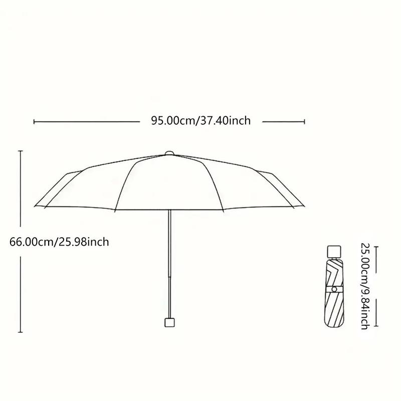 Lace Design Umbrella, Three-fold Umbrella, Sun Umbrella, Sunny and Rainy Folding Umbrella for Women, Outdoor Umbrella