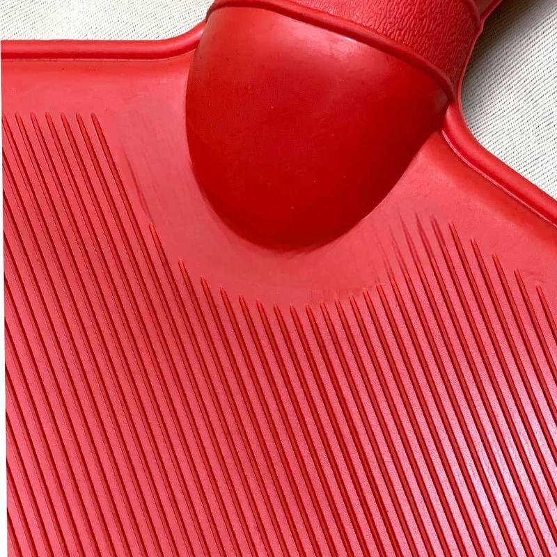 Hot Water Bottle Large Classic Non Toxic Natural Rubber Bag with Heart Red Knit Cover, 2L Pain Relief from Sore Muscle Cramps Injuries Back Pain Warm Cold Therapy, 1 2 Gallon