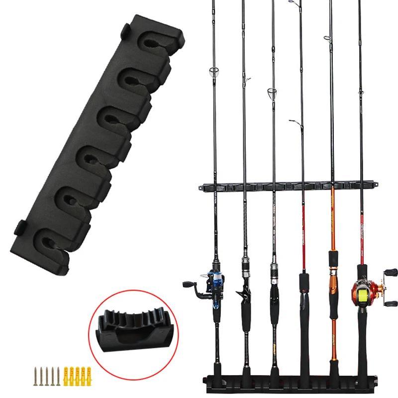 Wall Mounted Fishing Rod Holder, 1 Set Vertical Fishing Pole Rack, Spinning Casting Fishing Rod Storage Bracket, Fishing Accessories