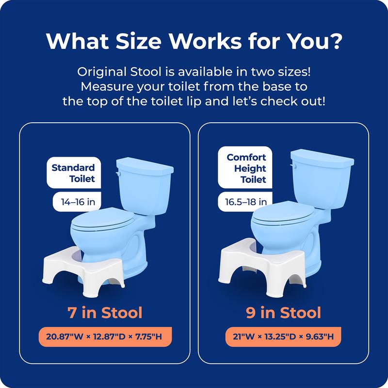 Squatty Potty - 9 Inch Original White Toilet Stool - Doctor Recommended - Relieves Bloating - Feel Lighter