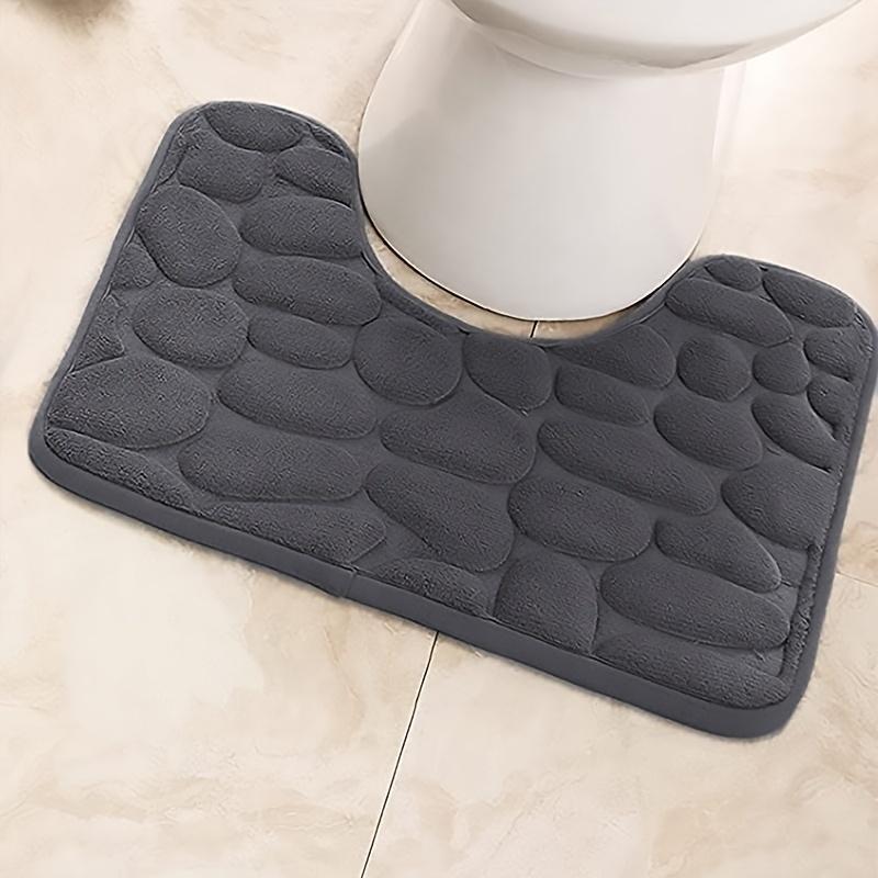 Pebble Pattern Bathroom Mat, Non-slip Soft Bath Mat, Water Absorbent Bathroom Rug, Bathroom Accessories