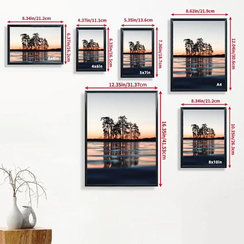 Picture Frame, 1 Count Black Photo Frame For Wall And Tabletop Display, Home Bedroom Living Room Office Decoration Supplies