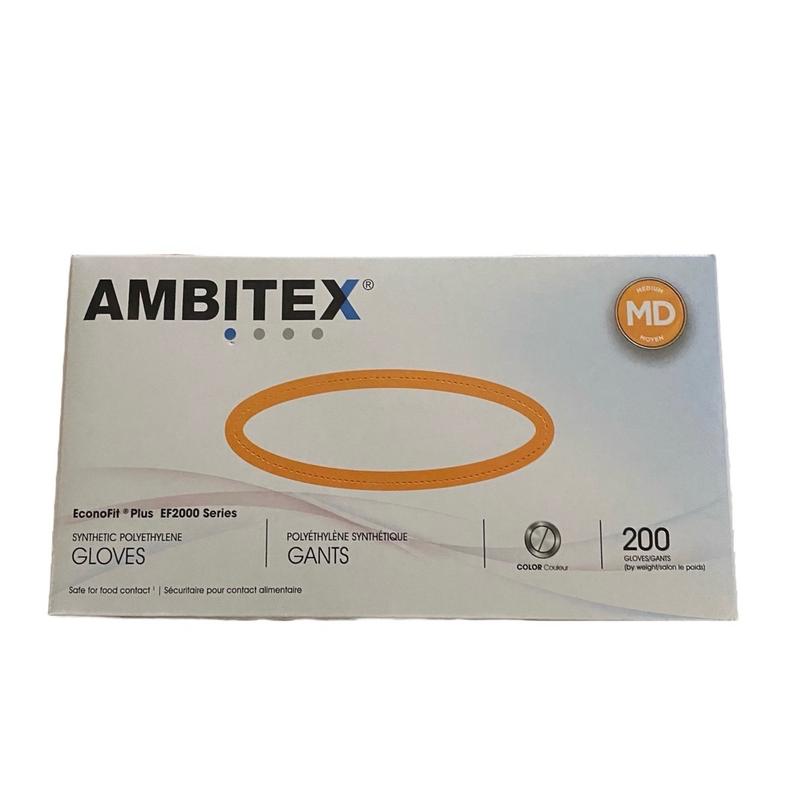 500pcs Ambitex Disposable Household Clear Poly TPE Gloves 500pcs per box Size M L XL Hand