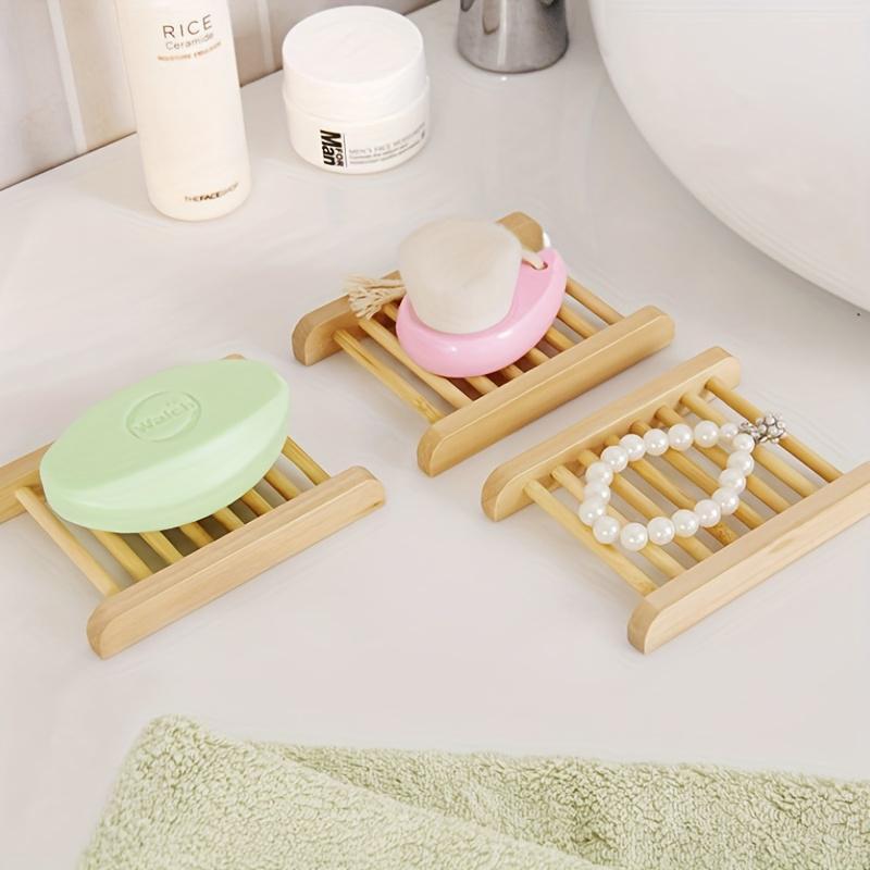 Wooden Soap Holder, 1 Count Creative Hollow out Soap Dish, Soap Bar Storage Rack for Home, Bathroom Accessories