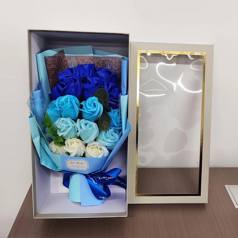 Artificial Rose Gift, 1 Box 18 Flowers Creative Birthday Gift, Gift Flower for Girlfriend, Party Gift, Festive & Party Supplies