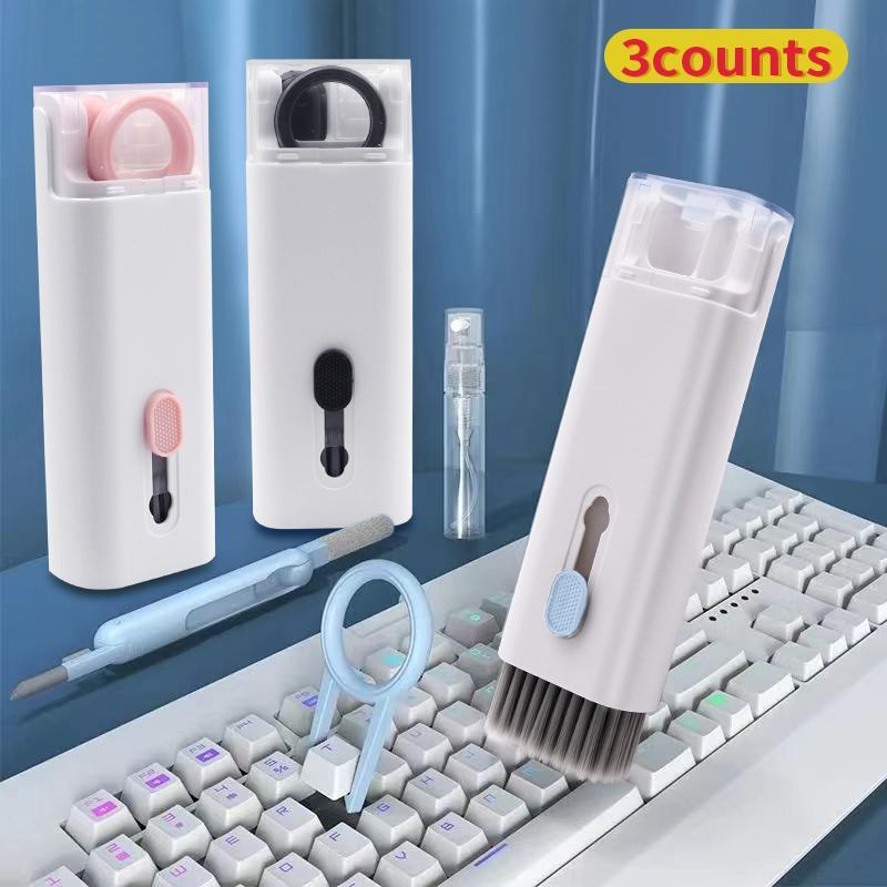 7-in-1 Keyboard Cleaning Tool for Fall Gift, Multifunctional Dust Removal Brush for Phone, Earphone, Computer, Laptop, Watch, Camera, Lens, Professional Cleaning Pen, Portable Earbuds Cleaning Gadgets, Earphone Cleaning Keyboard Kit, Cleaner Remover