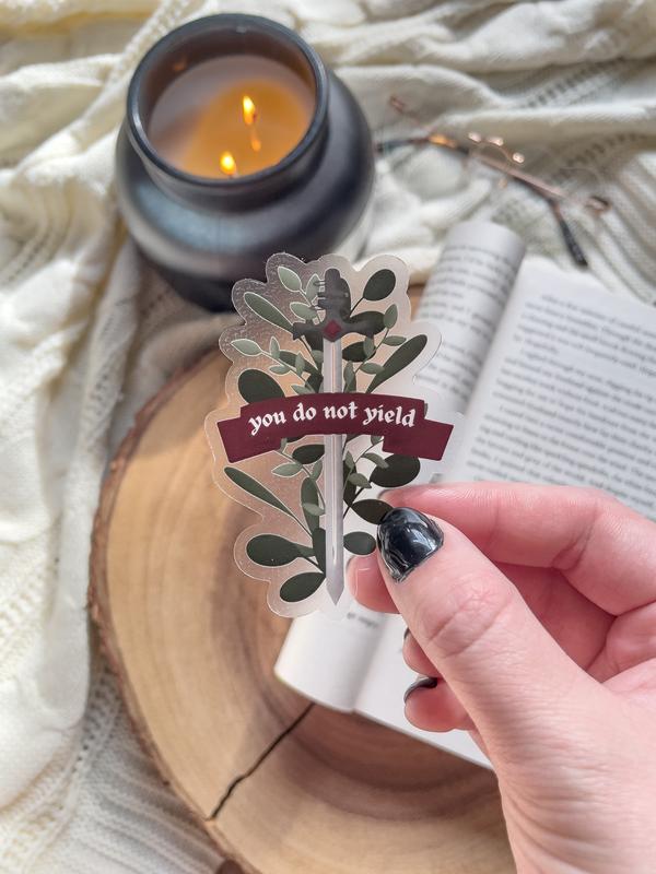 You Do Not Yield Waterproof Vinyl Sticker | Officially Licensed Throne of Glass merch | 3