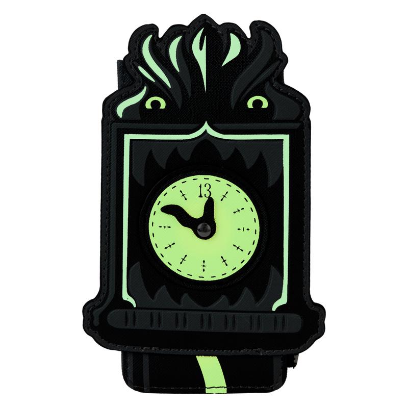 The Haunted Mansion Welcome Foolish Mortals Clock Glow Large Card Holder