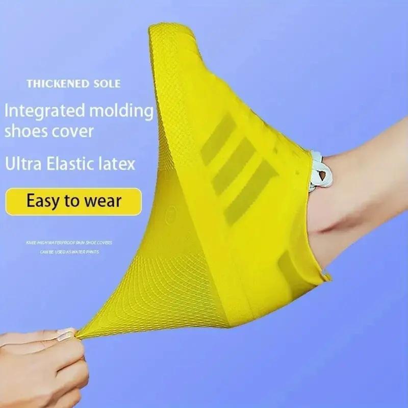 Thickened Non-slip Shoe Cover, 1 Pair Outdoor Silicone Shoe Covers for Camping Hiking, Rainy Day Shoe Waterproof Supplies for Men & Women