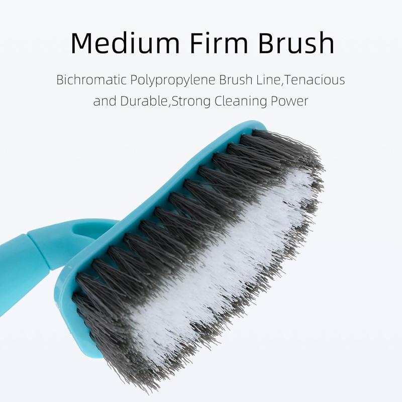 2-Pack Scrub Brush for Cleaning with Long Handle, Medium Firm Brush Bathroom Cleaning Supplies and Bathtub Cleaner and Shower Cleaning Brush, Multi-Scene Use for Kitchen Brush or Carpet Brush