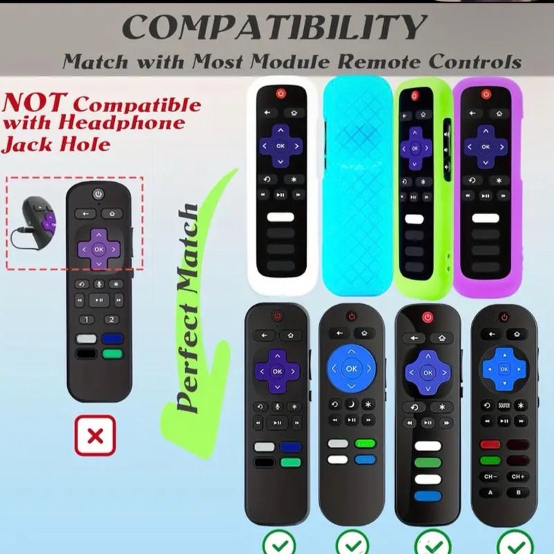 Silicone Luminous Remote Control Cover Glow in the Dark Soft Touch Perfect for TCL Hisense Roku Remote Cover TV Steam Stick Accessory