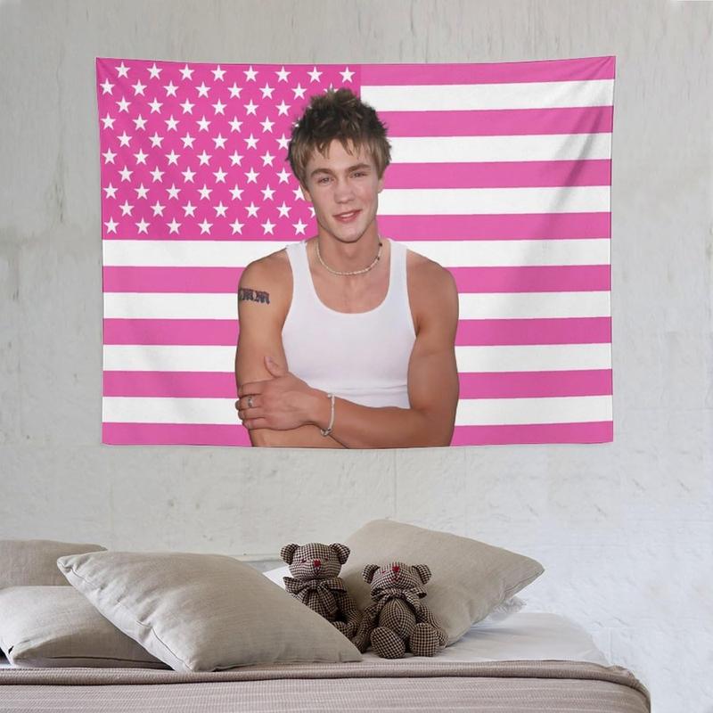 GHGDFSD Chad Star Michael Murray Tapestry National Flag Poster Dormitory Living Room Bedroom Interesting Tapestry Indoor And Outdoor Fashion