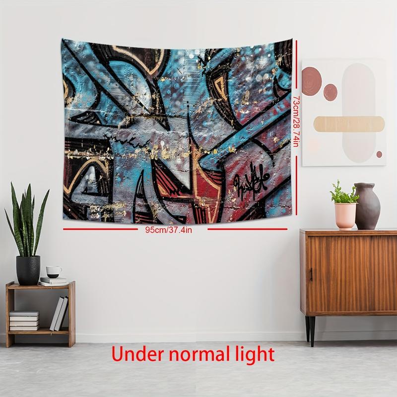 Christmas Gift - Tapestry - Graffiti Art Print Wall Hanging, Urban Street Style Decorative Tapestry for Living Room Bedroom Halloween gift